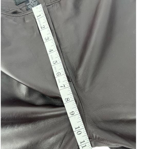 Infinity Studio Brown Leather Pants Size 10 - Picture 9 of 9